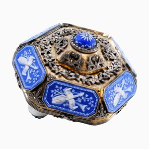 Silver Table Bell with Relief Mosaic Applications