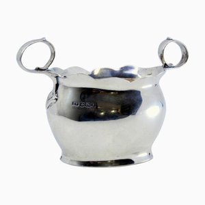 Plain Silver Compote Dish with Wavy Edge