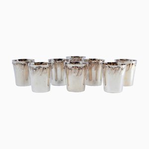 Likörgläser aus geprägtem Silber, 8 . Set