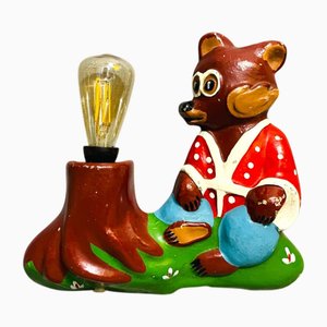 Vintage Bär Kinderzimmer Wandleuchte aus Metall, UdSSR, 1990er