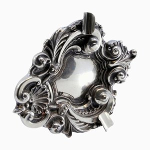 Embossed Silver Ashtray with Shells