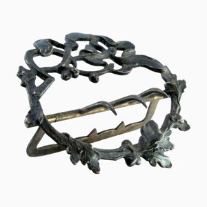 Silver Buckle with Floral Motifs