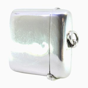 Silver Matchbox with Hanging Ring