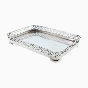 Silver Tray with Wire Rack and Feet