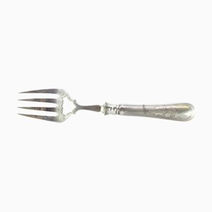Silberne Fisch-Serviergabel mit Gravur