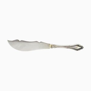 Cheese Knife with Silver Relief Handle and Monogram Card
