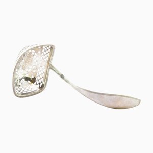 Silver Dusting Spoon with Scalloped Edges Handle