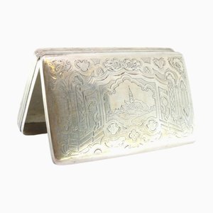 Silver Snuffbox with Engraved City Motifs