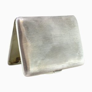 Silver Cigarette Case with Fluted Top