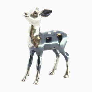 Hirsch in Nieled Silver