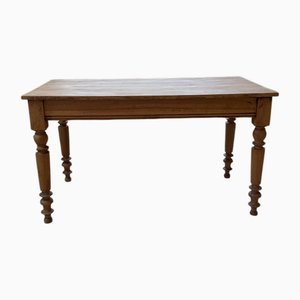 Table de Ferme Bistro en Noyer Blond, 1890s