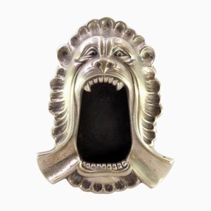 Silver Ashtray with Reliefs and Cigarette Holders