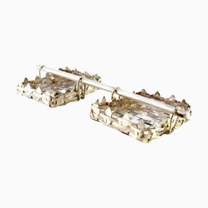 Silver Spice Rack with Two Basket-Shaped Containers