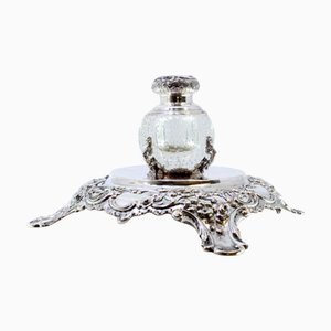 Silver Inkwell with Glass Tank