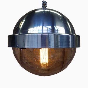 Vintage Spherical Aluminum Pendant Lamp, 1950s