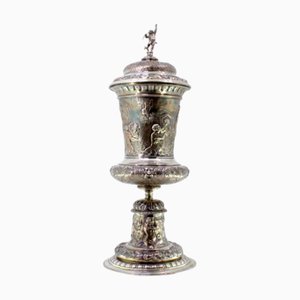 Silver Urn with Engravings and Reliefs