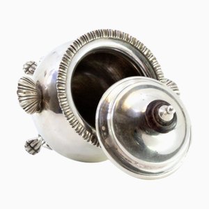 Silver Sugar Bowl with Two Shell-Shaped Handles