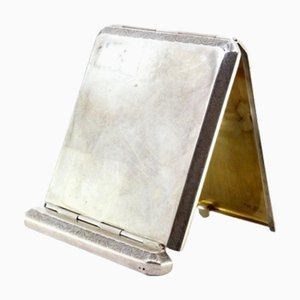Plain Silver Cigarette Case with Beveled Corners