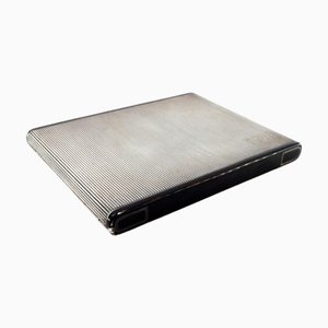 Silver Cigarette Case with Top Grooves