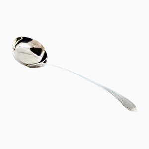 Silver Soup Ladle with Reed Style Handle