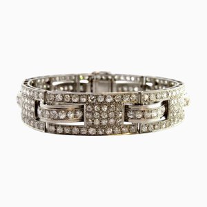 Platinum Bracelet with Brilliant-Cut Diamonds