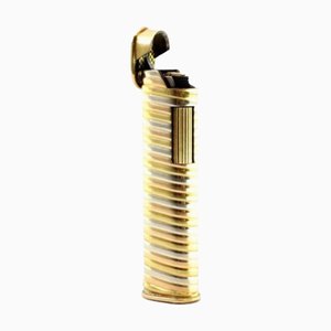 2-Tone Gold Lighter with Hinged Lid