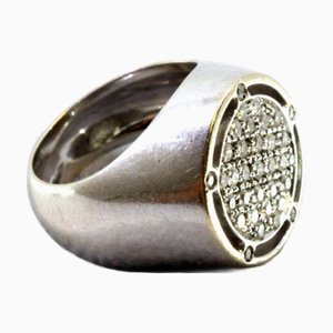 Bague en or style douche avec diamants taille brillant