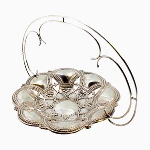 Silver Candy Box with Pearly Friezes, Double Arch and Openwork Feet