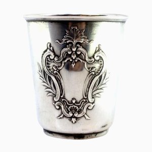 Silver Cup with Reliefs and Monogram Card