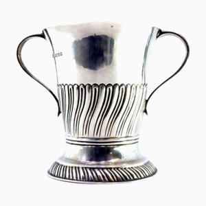 Fluted Silver Cup with Friezes