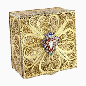 Gilded Silver Case with Filigree Reliefs