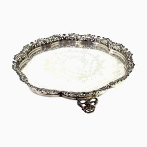 Silver Ticket Holder in Lobed Shape