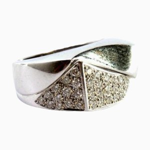 Bague en Or Blanc avec Diamants Taille Brillant