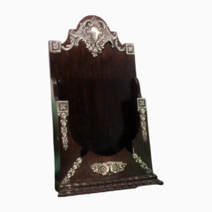 Rosewood Letter Holder with Trembles and Silver Applications with Monogram Card