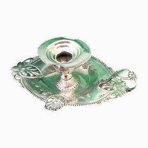 Silver Paddle with Pearly and Shell-Shaped Reliefs, Monogram Card and Claw-Shaped Feet