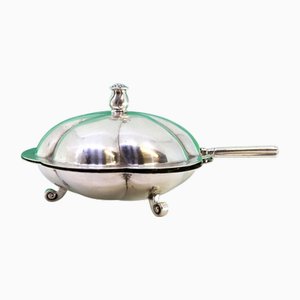 Butter Dish in Gummed Silver