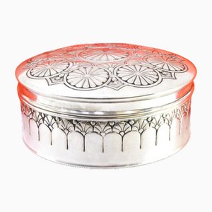 Silver Box with Concentric Circles