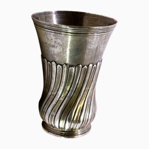 Silver Cup with Spiral Grooved Grooves