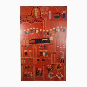 Agostino Piazza, Tino Da Noal, 1960er, Malerei auf Holz