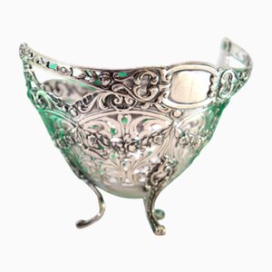 Silver Candy Box with Floral Cut-Out Motifs