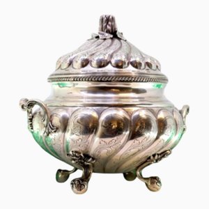 Silver Tureen with Fluted Reliefs