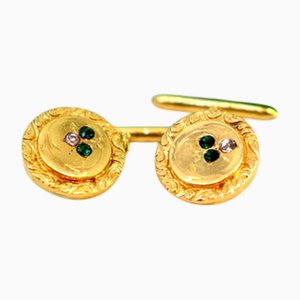 Circular Gold Cufflinks, Set of 2