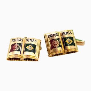 Manschettenknöpfe aus Gelbgold, 2er Set