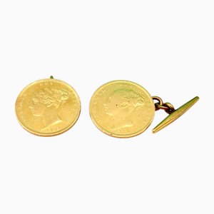 Queen Victoria Manschettenknöpfe aus Gold, 2