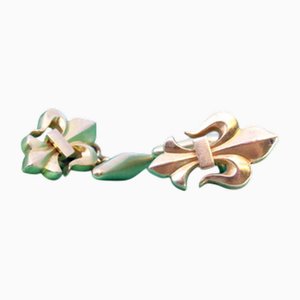 Gelbgold Fleur-De-Lis Manschettenknöpfe, 2 . Set
