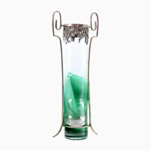 Glass Jug with Silver Structure