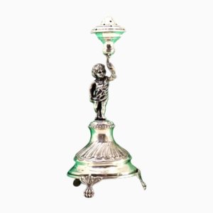 Silver Toothpick Holder with Putti