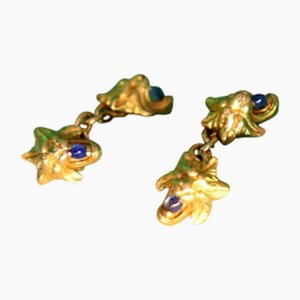 Gold Cufflinks with Reliefs, Set of 2