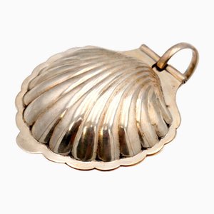 Silver Butter Dish in the Shape of a Hinged Shell