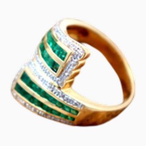 Goldring mit Diamanten